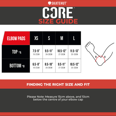 CORE Street Elbow Pads - Black/Red