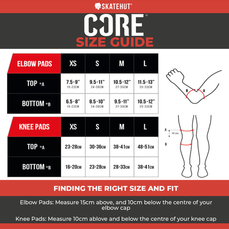 CORE Protection Skate Triple Pad Set - White
