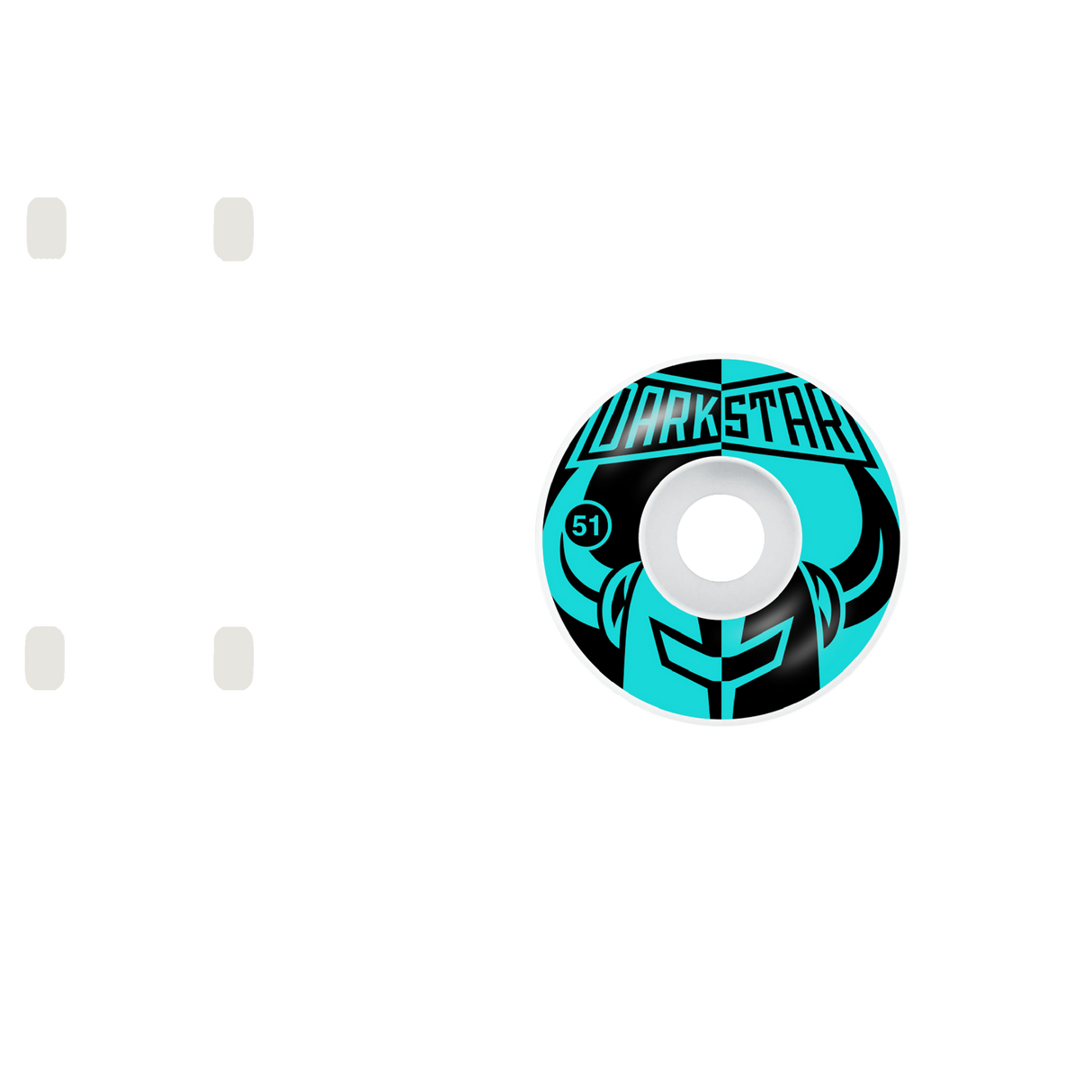 Darkstar Divide Skateboard Wheels - Black/Aqua 51mm