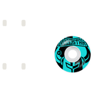 Darkstar Divide Skateboard Wheels - Black/Aqua 51mm