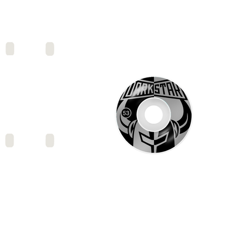 Darkstar Divide Skateboard Wheels - Black/Silver 53mm