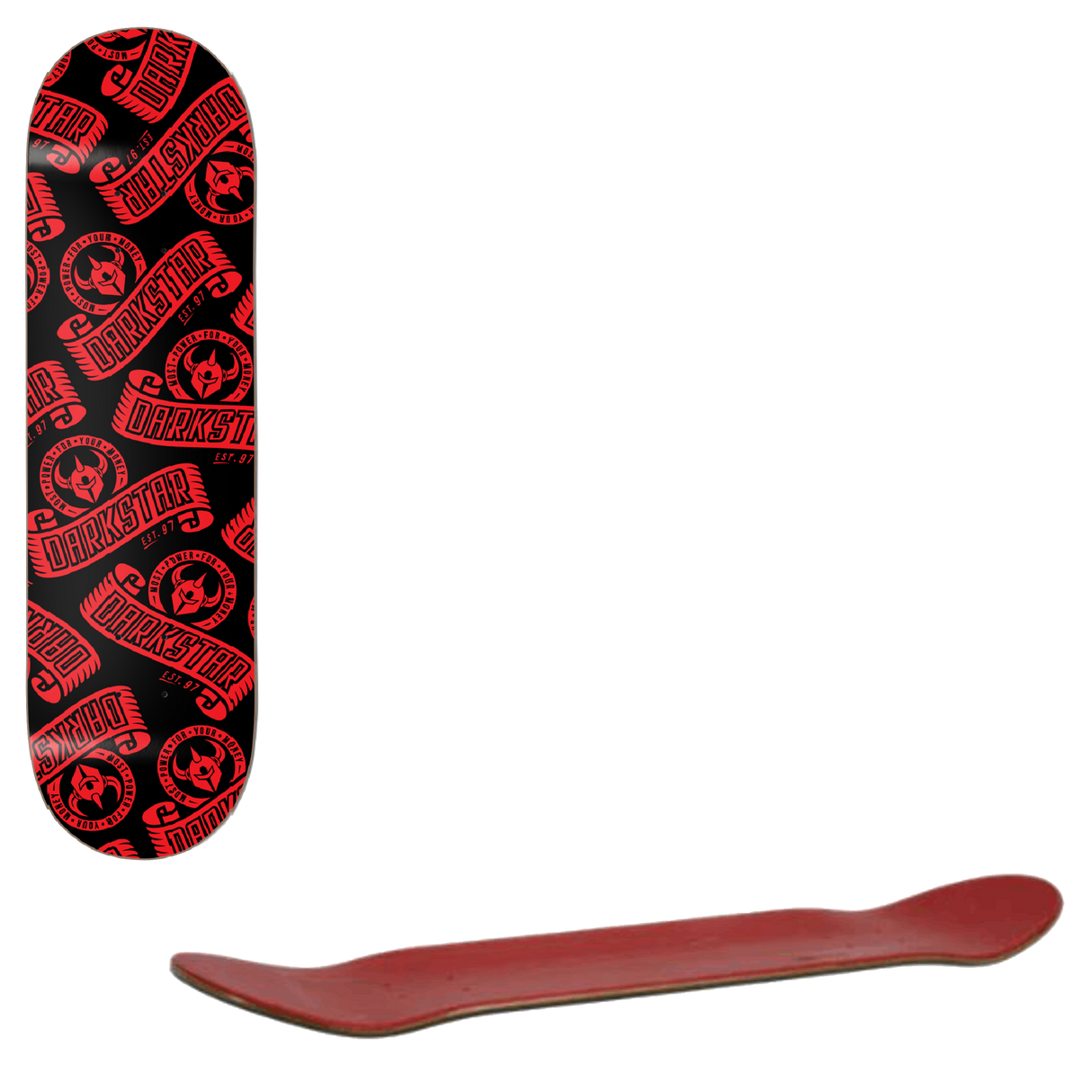 Darkstar ARC Skateboard Deck - Red 8"