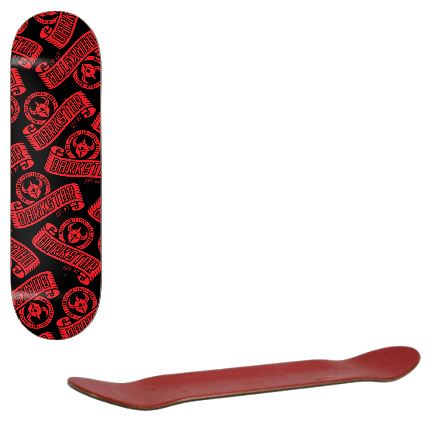 Darkstar ARC Skateboard Deck - Red 8"