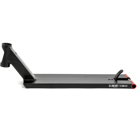 Drone Element Scooter Deck - All Black/Red Pegs 19.5" x 5"
