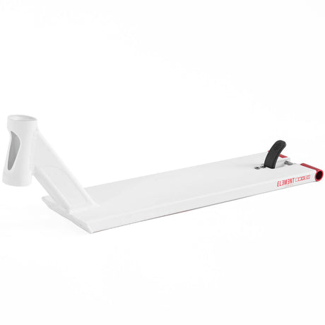 Drone Element Scooter Deck - All White/Red Pegs 21" x 5.5"