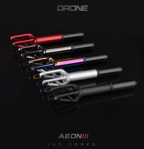 Drone Aeon 3 Feather-Light IHC Scooter Forks - Smoked Chrome