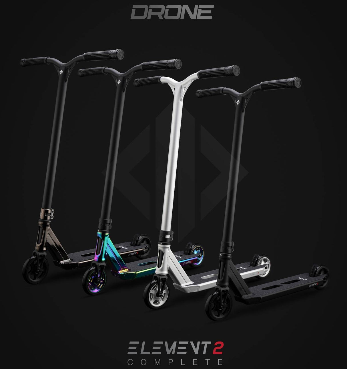 Drone Element 2 Feather-Light Stunt Scooter - Neochrome