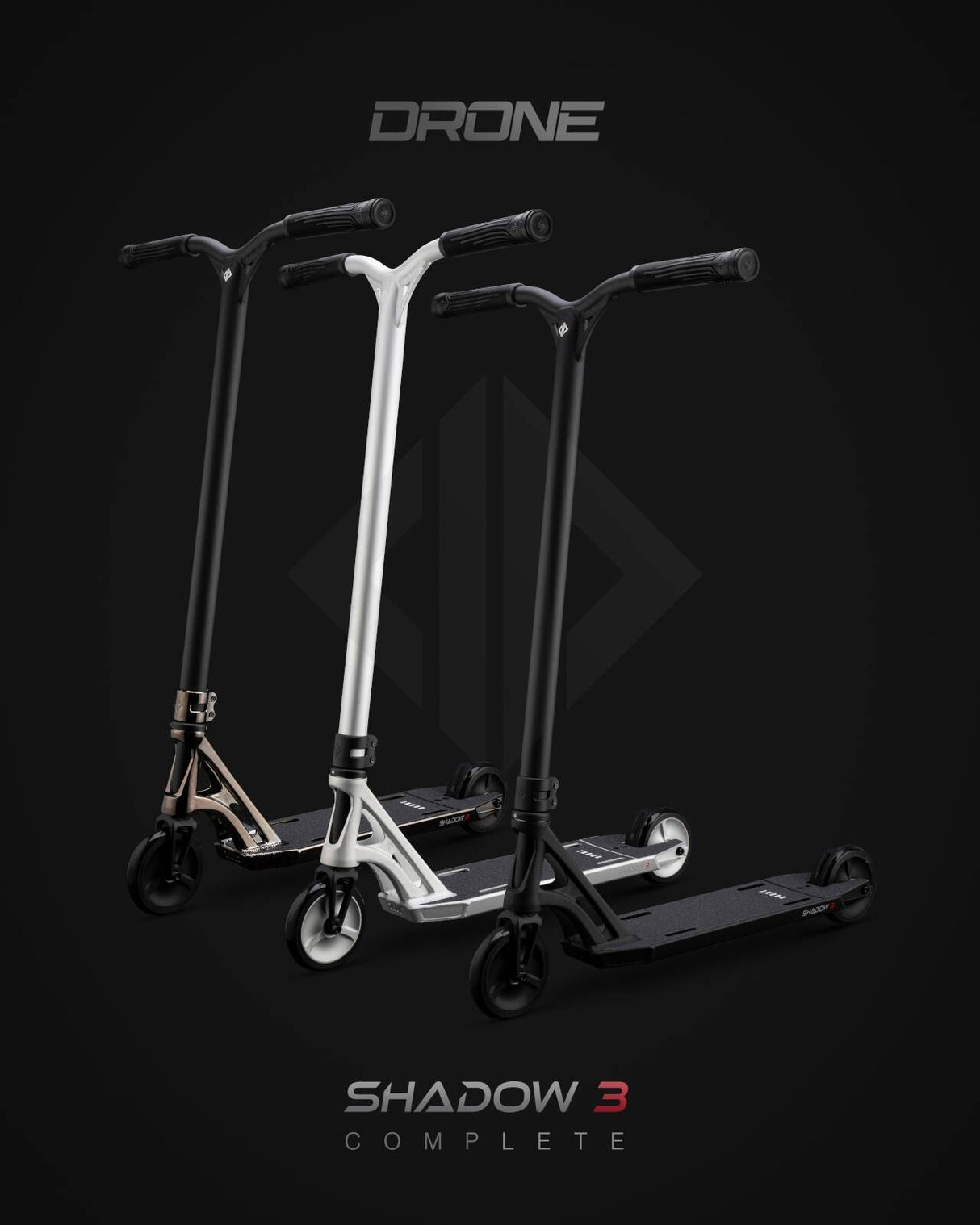Drone Shadow 3 Feather-Light Stunt Scooter - Black