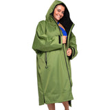 Dryrobe Advance Long Sleeve Changing Robe - Dark Green/Black