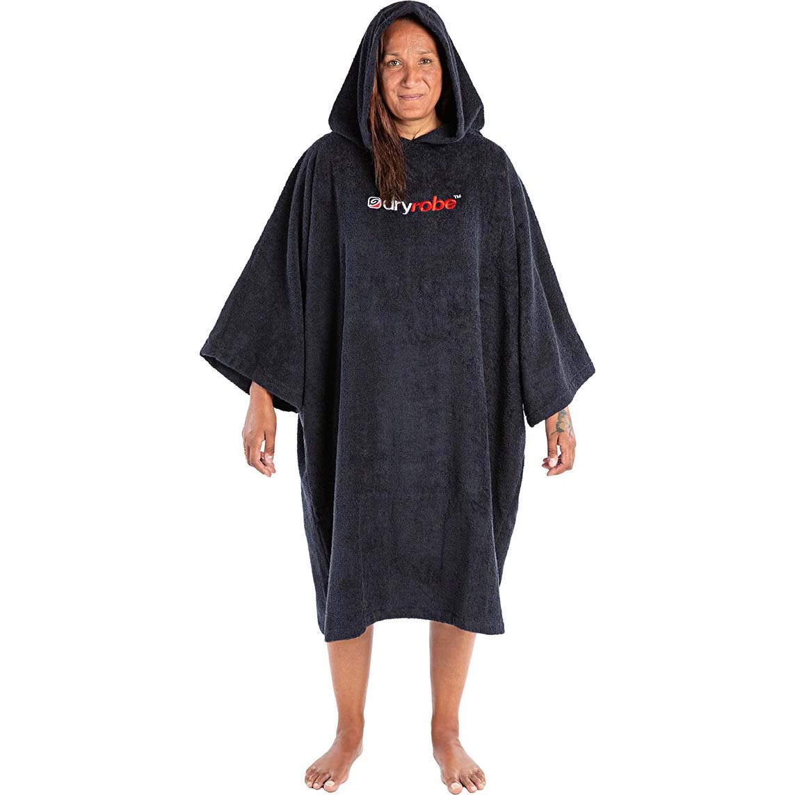 Dryrobe Organic Cotton Towel Changing Robe - Black