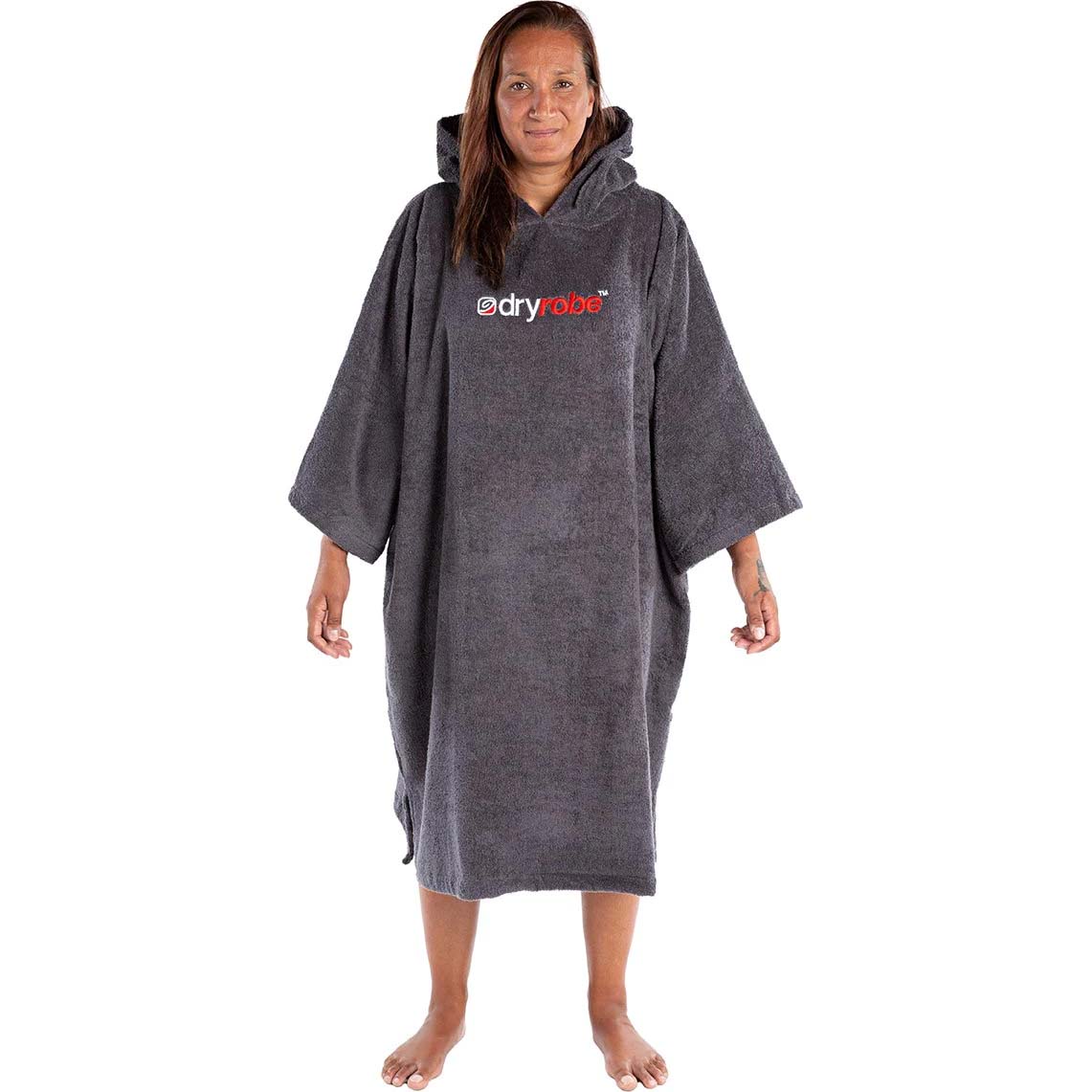 Dryrobe Organic Cotton Towel Changing Robe - Slate Grey