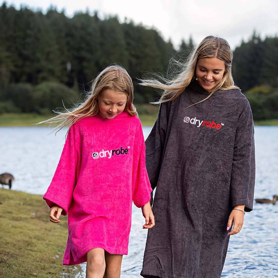 Dryrobe Organic Cotton Towel Changing Robe - Slate Grey