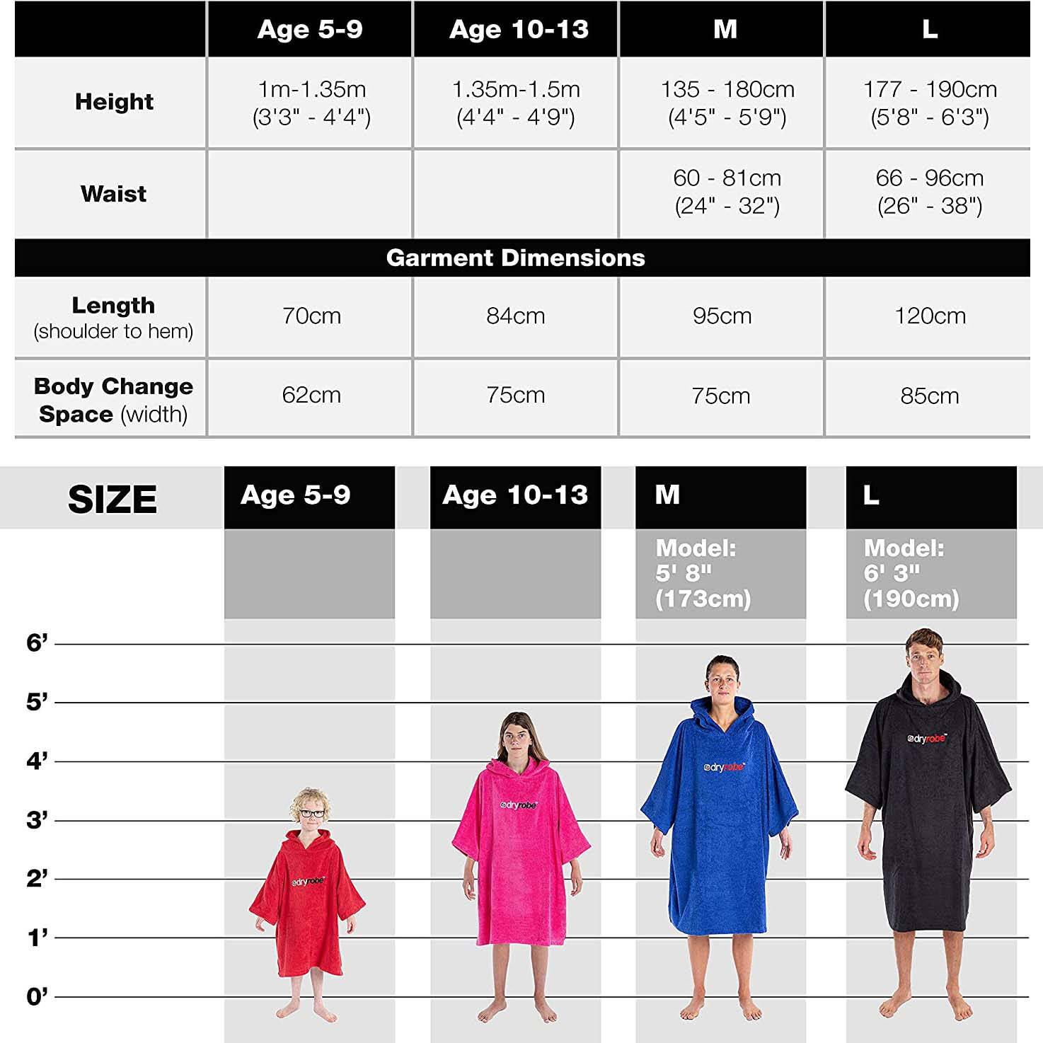 Dryrobe Organic Cotton Towel Changing Robe - Slate Grey