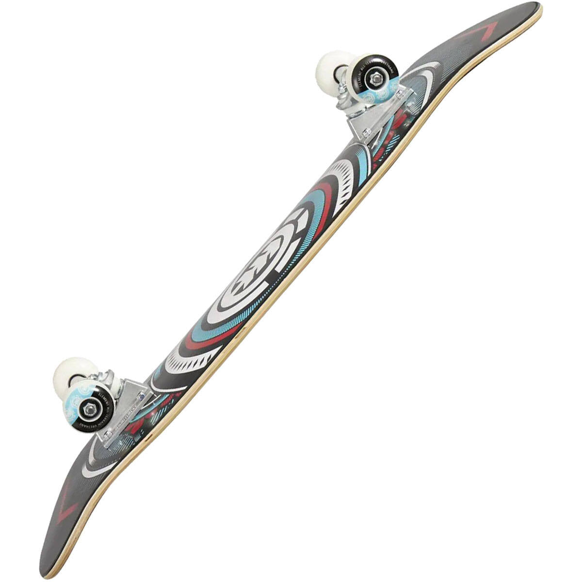 Element Hatched Red Complete Skateboard - Black 7.75"