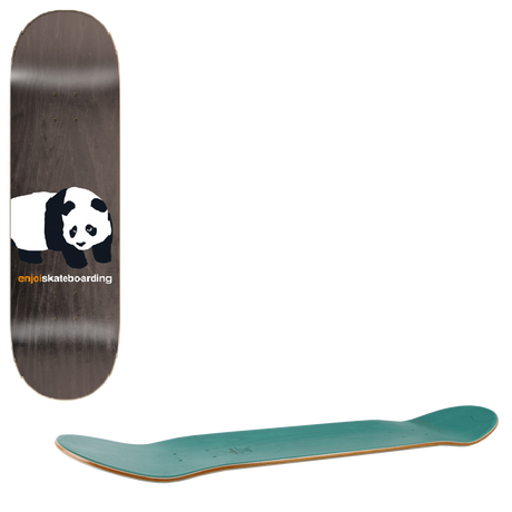 Enjoi Peakaboo Panda R7 Skateboard Deck - Grey 8"
