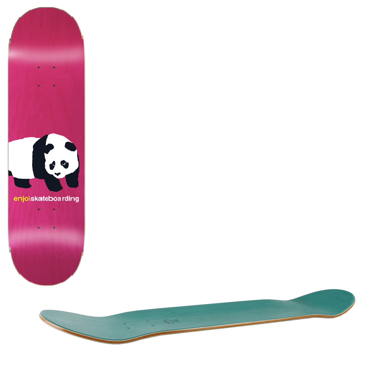 Enjoi Peakaboo Panda R7 Skateboard Deck - Pink 8.5"