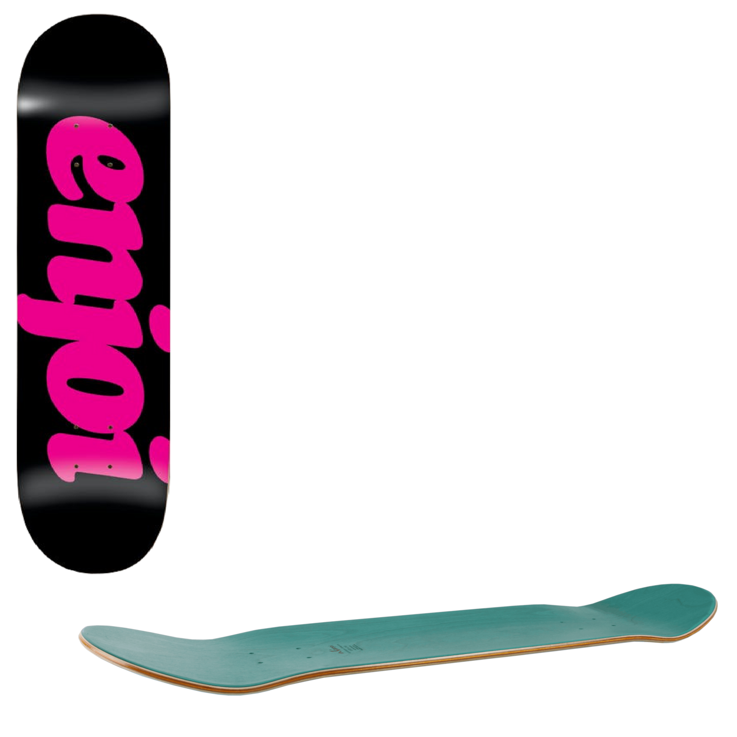 Enjoi Flocked Skateboard Deck - Black 7.75''