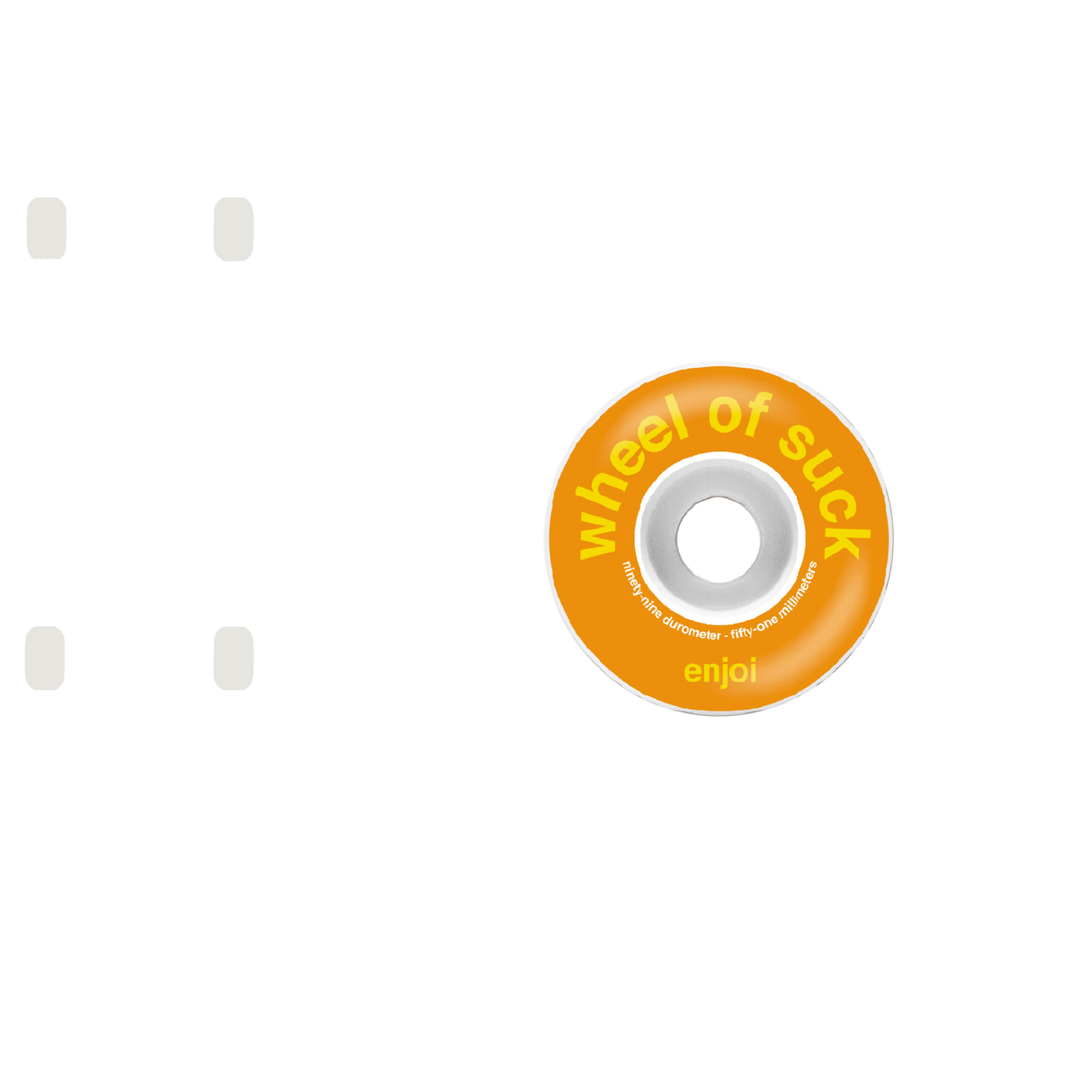 Enjoi Wheel of Suck Skateboard Wheels - Orange 51mm
