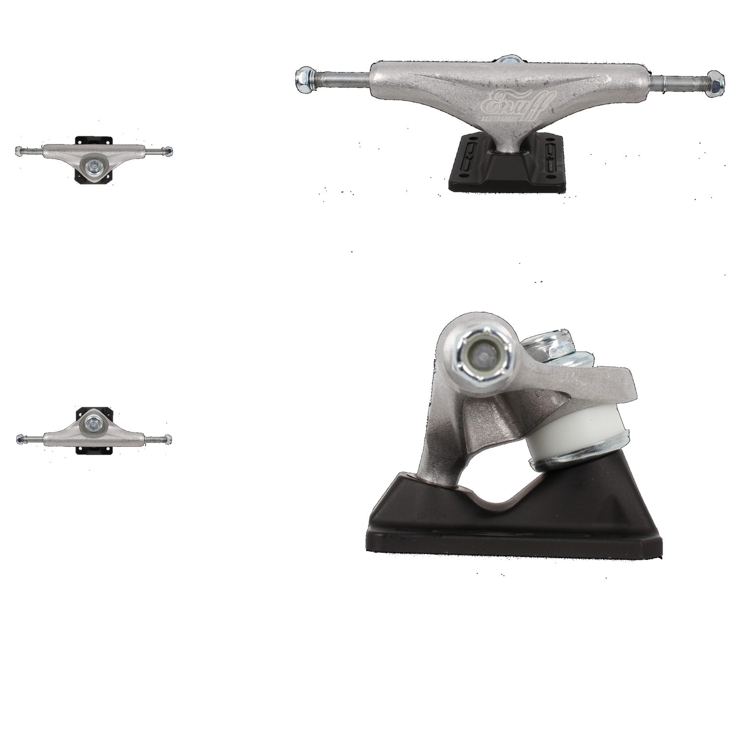 Enuff Decade Pro Satin Skateboard Trucks - Natural/Black 129mm