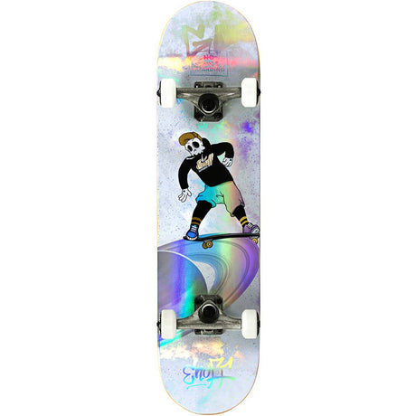 Enuff Skully Hologram Complete Skateboard 7.25" - White