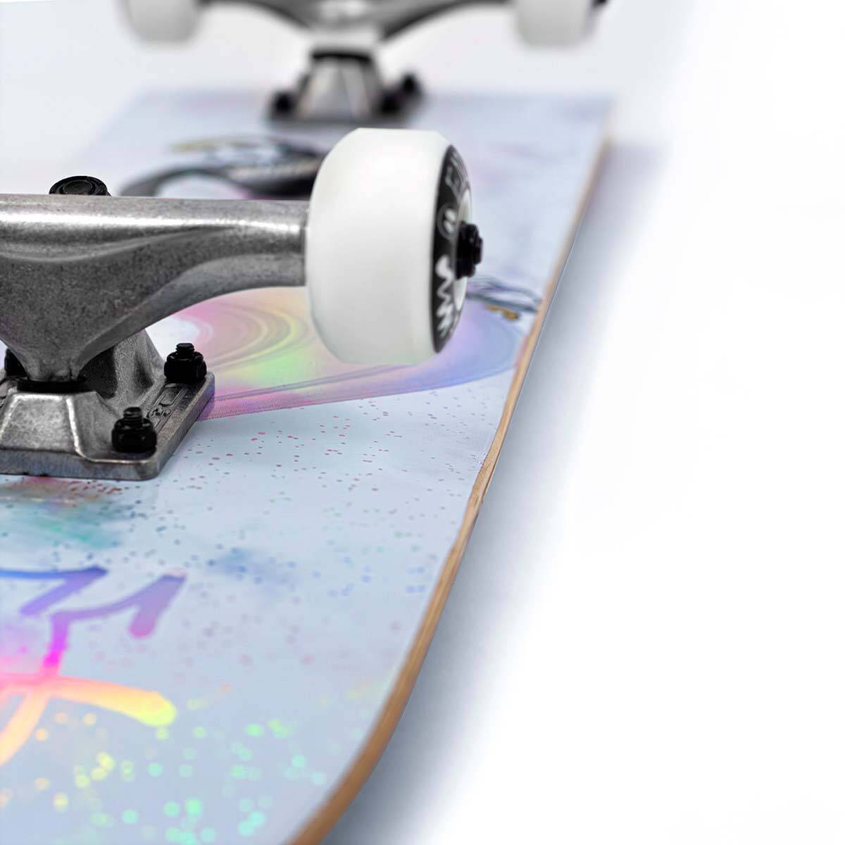 Enuff Skully Hologram Complete Skateboard 7.25" - White