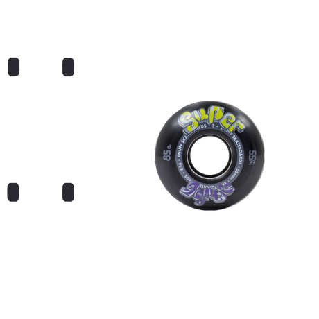 Enuff Super Softies Skateboard Wheels - Black 55mm