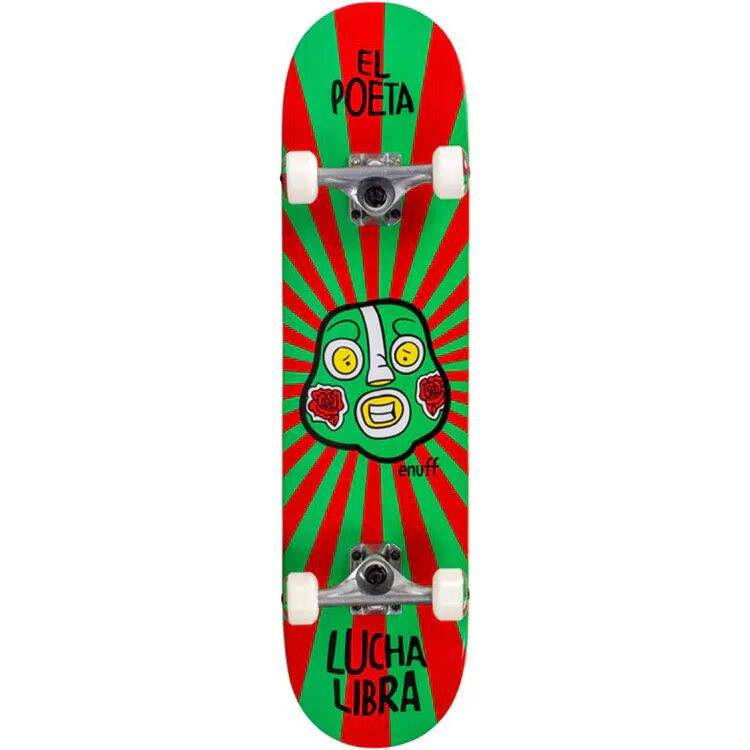 Enuff Lucha Libre Mini Complete Skateboard - Red/Green 7.25''