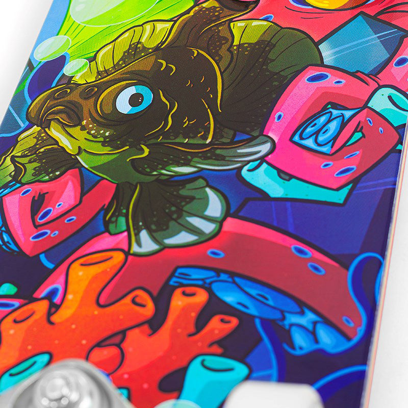 Enuff Lost At Sea Complete Skateboard - Goldfish 8"