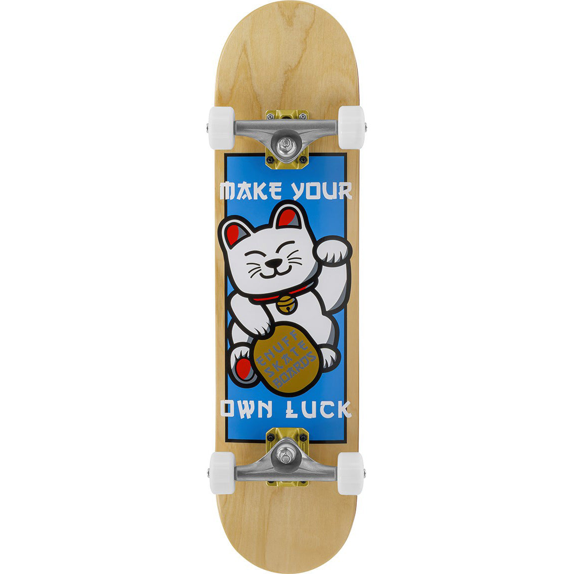 Enuff Lucky Cat Complete Skateboard - Natural 8"
