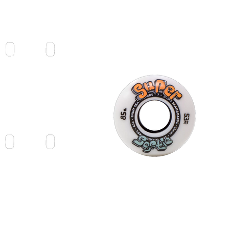 Enuff Super Softies Skateboard Wheels - White 53mm