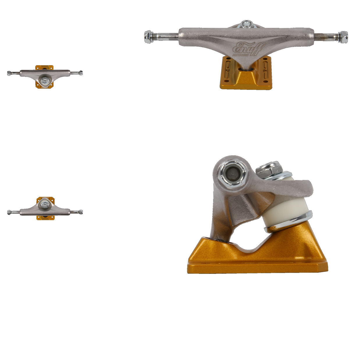 Enuff Decade Pro Satin Skateboard Trucks - Natural/Gold 139mm