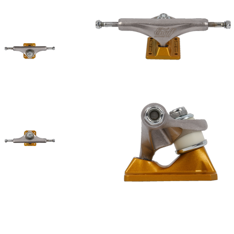 Enuff Decade Pro Satin Skateboard Trucks - Natural/Gold 139mm