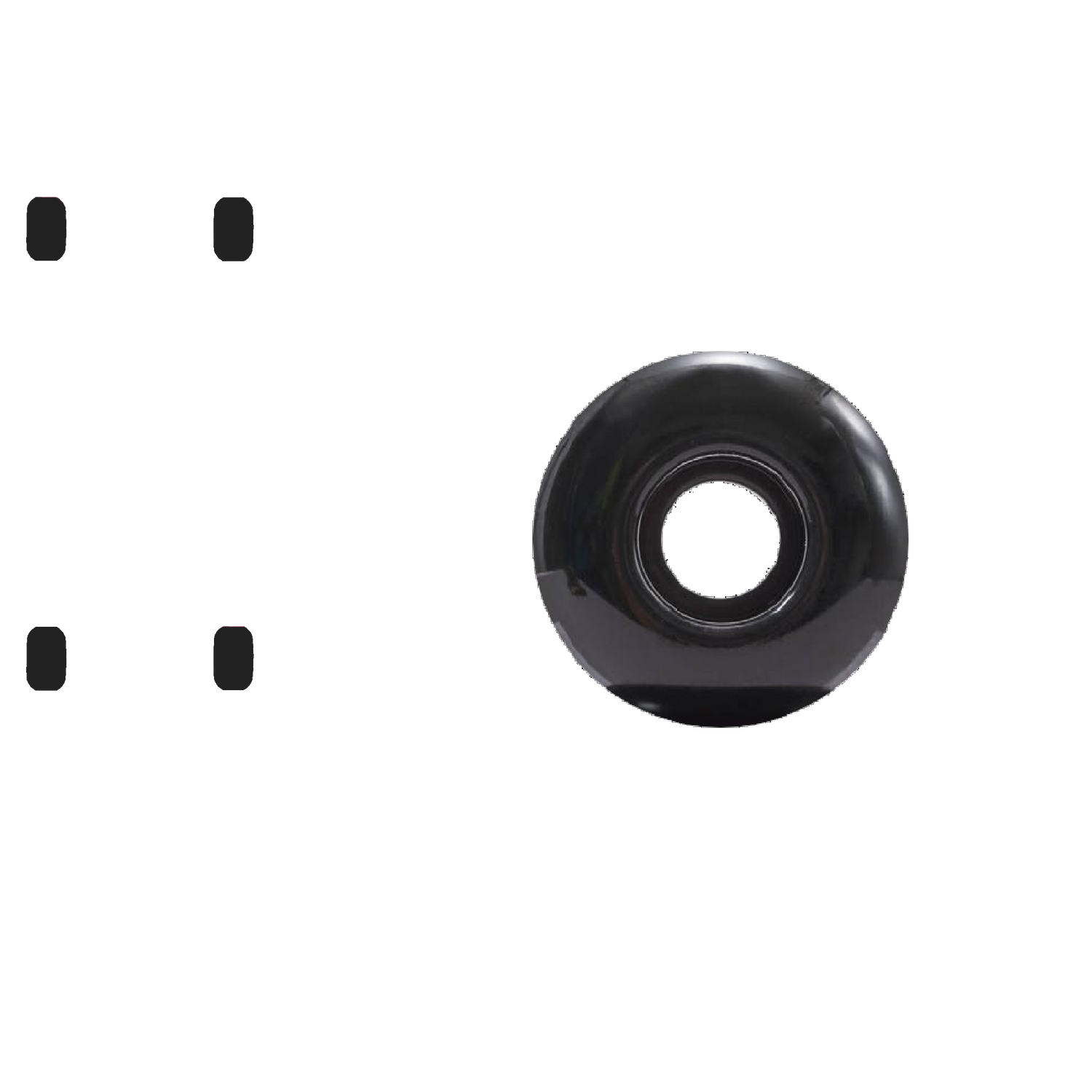 Essentials Skateboarding 95A Skateboard Wheels 54mm - Black
