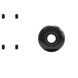 Essentials Skateboarding 95A Skateboard Wheels 54mm - Black