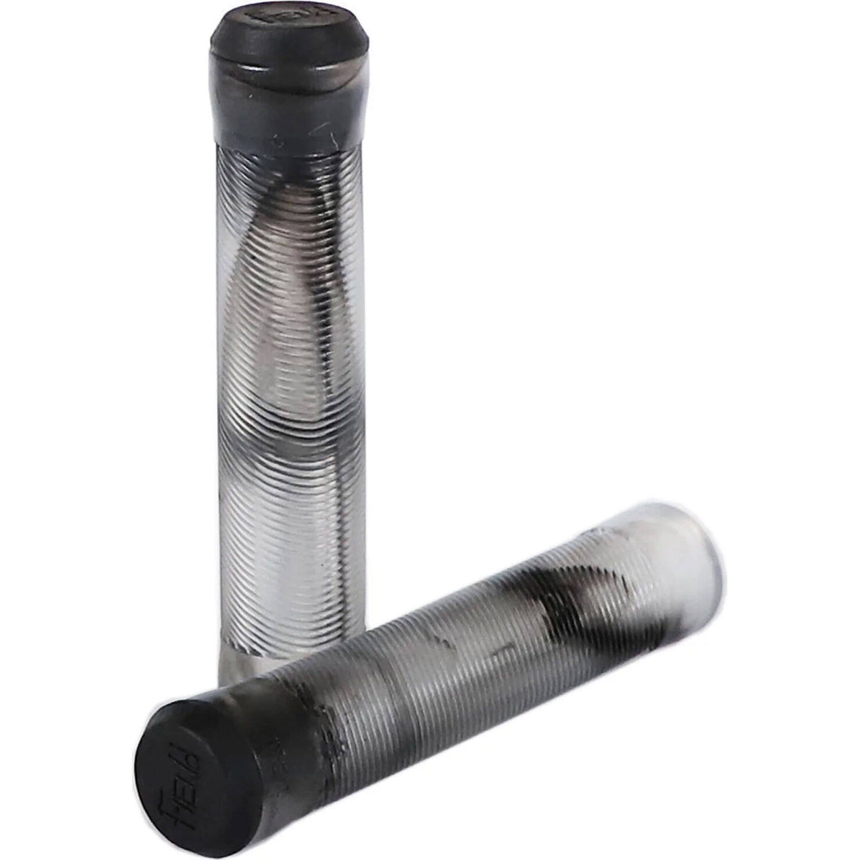 Fiend Team Flangeless BMX Grips - Clear/Black Marble