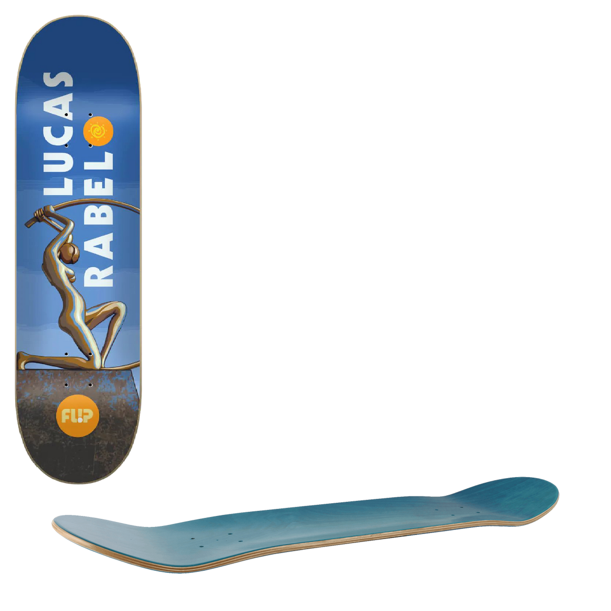 Flip Rabelo Statue Skateboard Deck - 8''