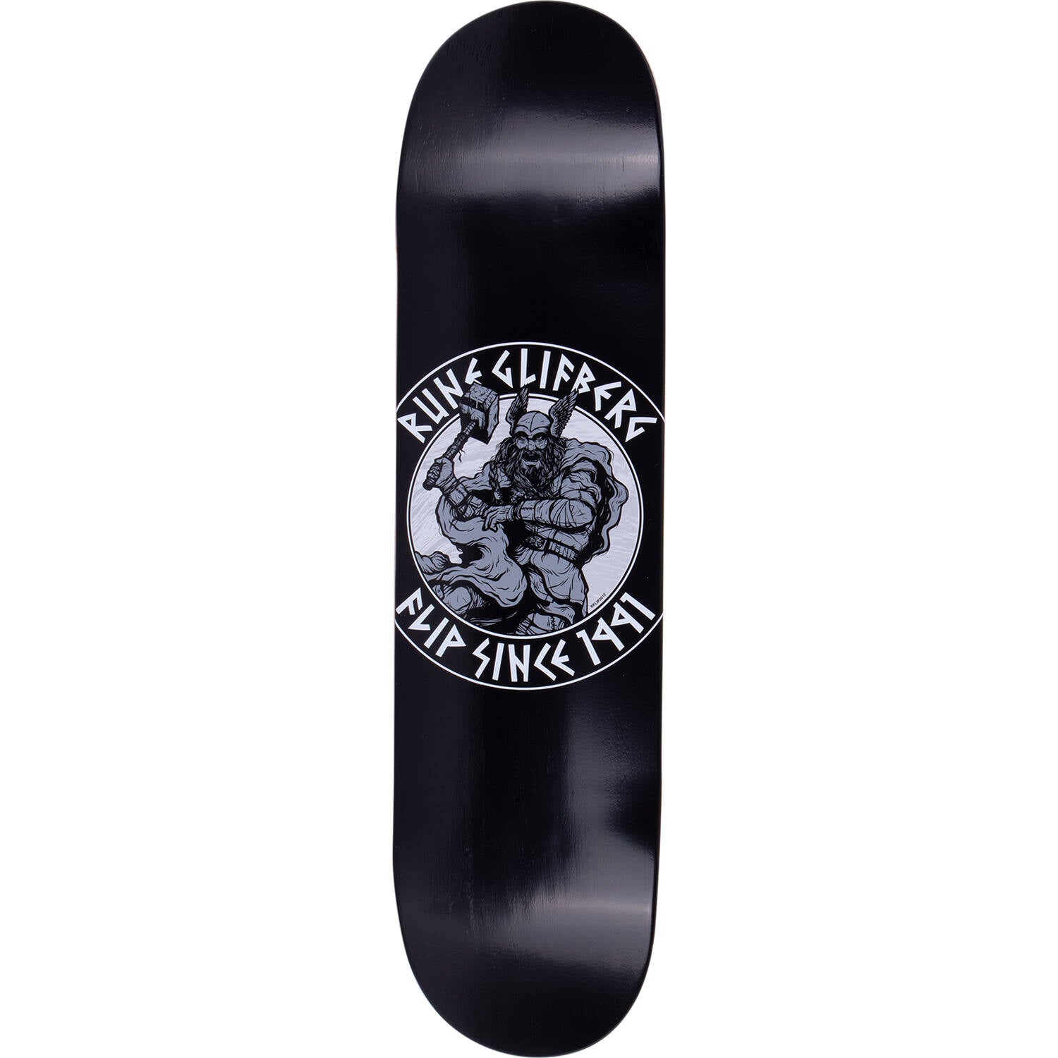 Flip Glifberg Thor Skateboard Deck - Black 8"