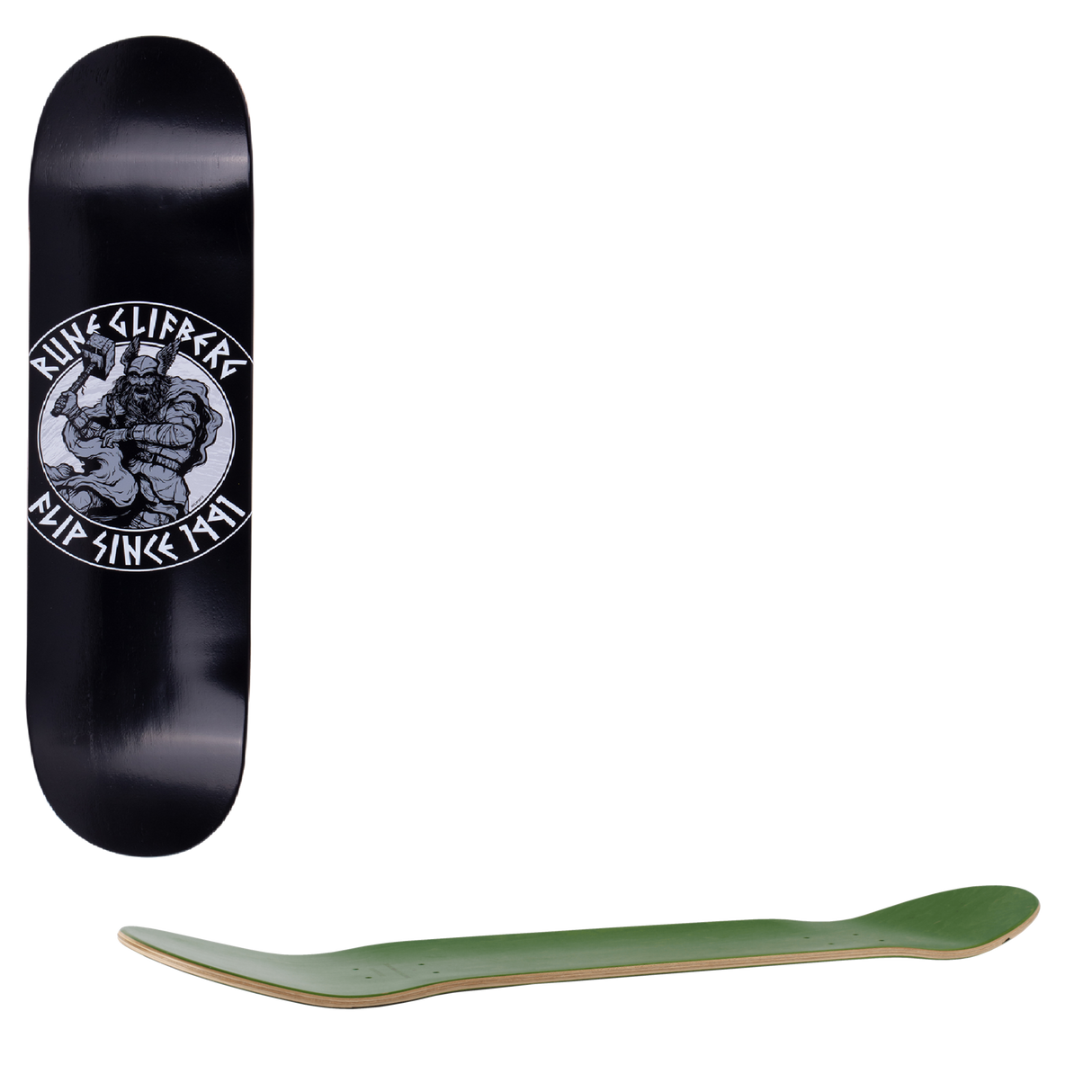 Flip Glifberg Thor Skateboard Deck - Black 8"