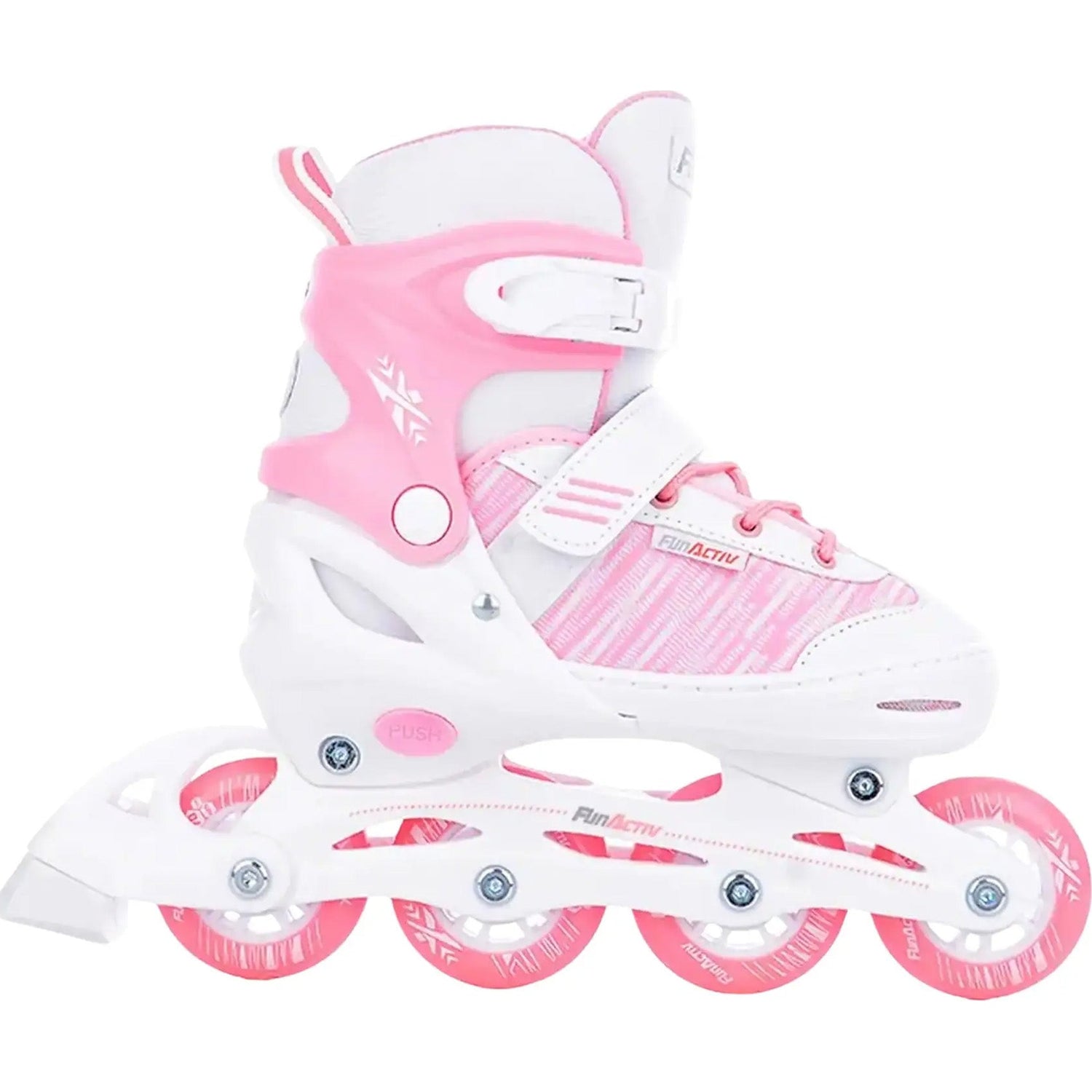 FunActiv Orin Duo Adjustable Inline/Ice Skates - White/Pink