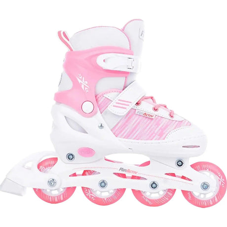 FunActiv Orin Duo Adjustable Inline/Ice Skates - White/Pink