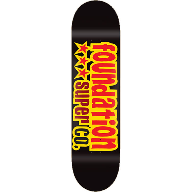 Foundation 3 Star Skateboard Deck - Black 8.13''