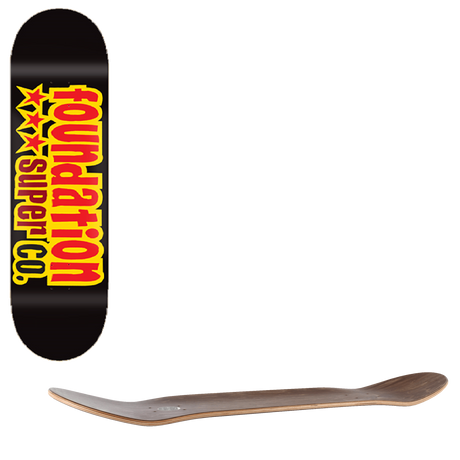 Foundation 3 Star Skateboard Deck - Black 8.13''