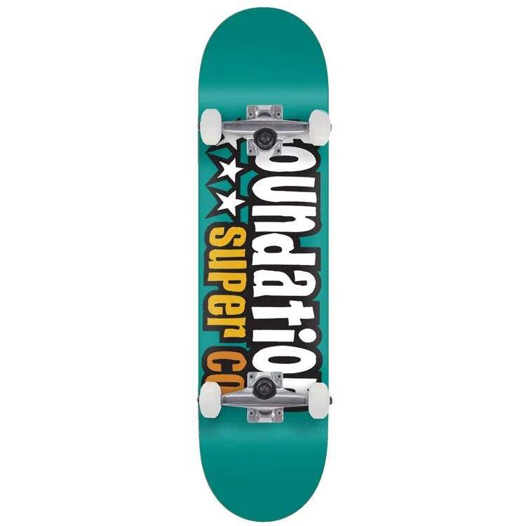 Foundation 3 Star Complete Skateboard - Teal 7.8''