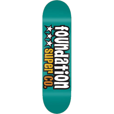 Foundation 3 Star Skateboard Deck - Teal 7.8''