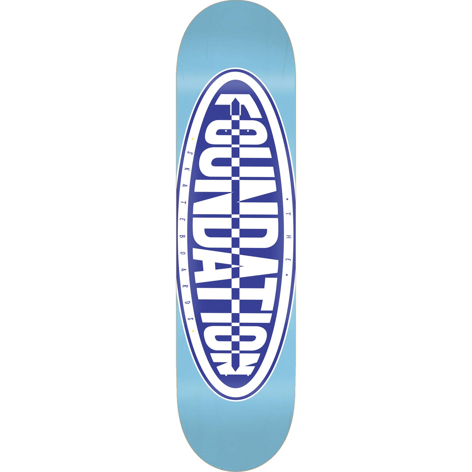 Foundation F Oval Skateboard Deck - Blue 8"