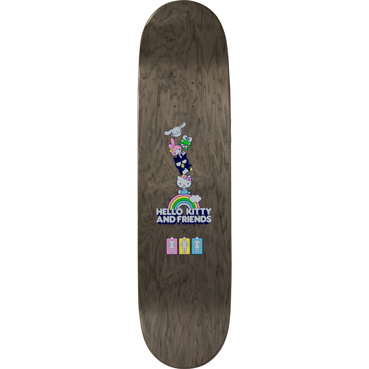 Girl Hello Kitty Rainbow Skateboard Deck - Malto 8.25"