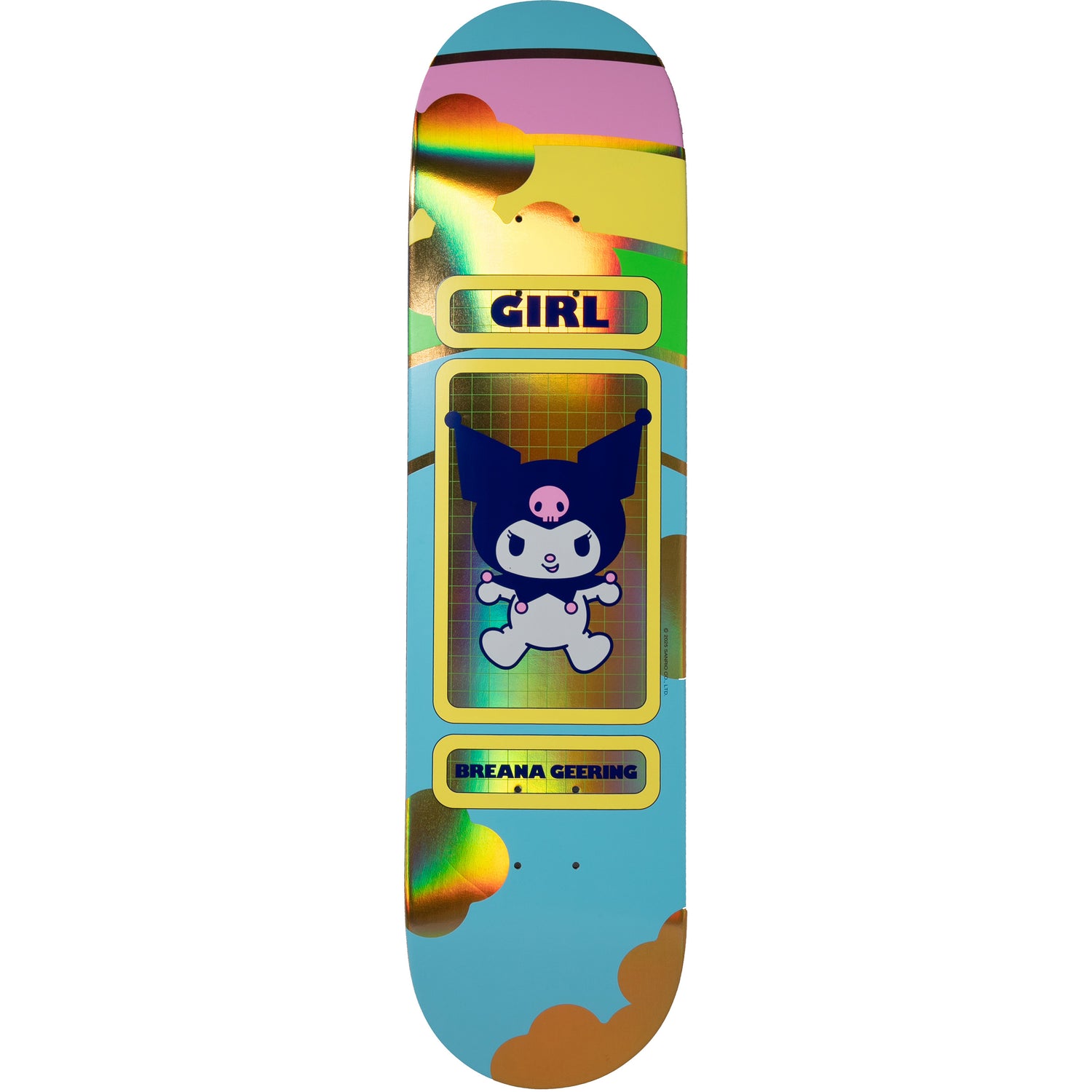 Girl Hello Kitty Rainbow Skateboard Deck - Geering 8"