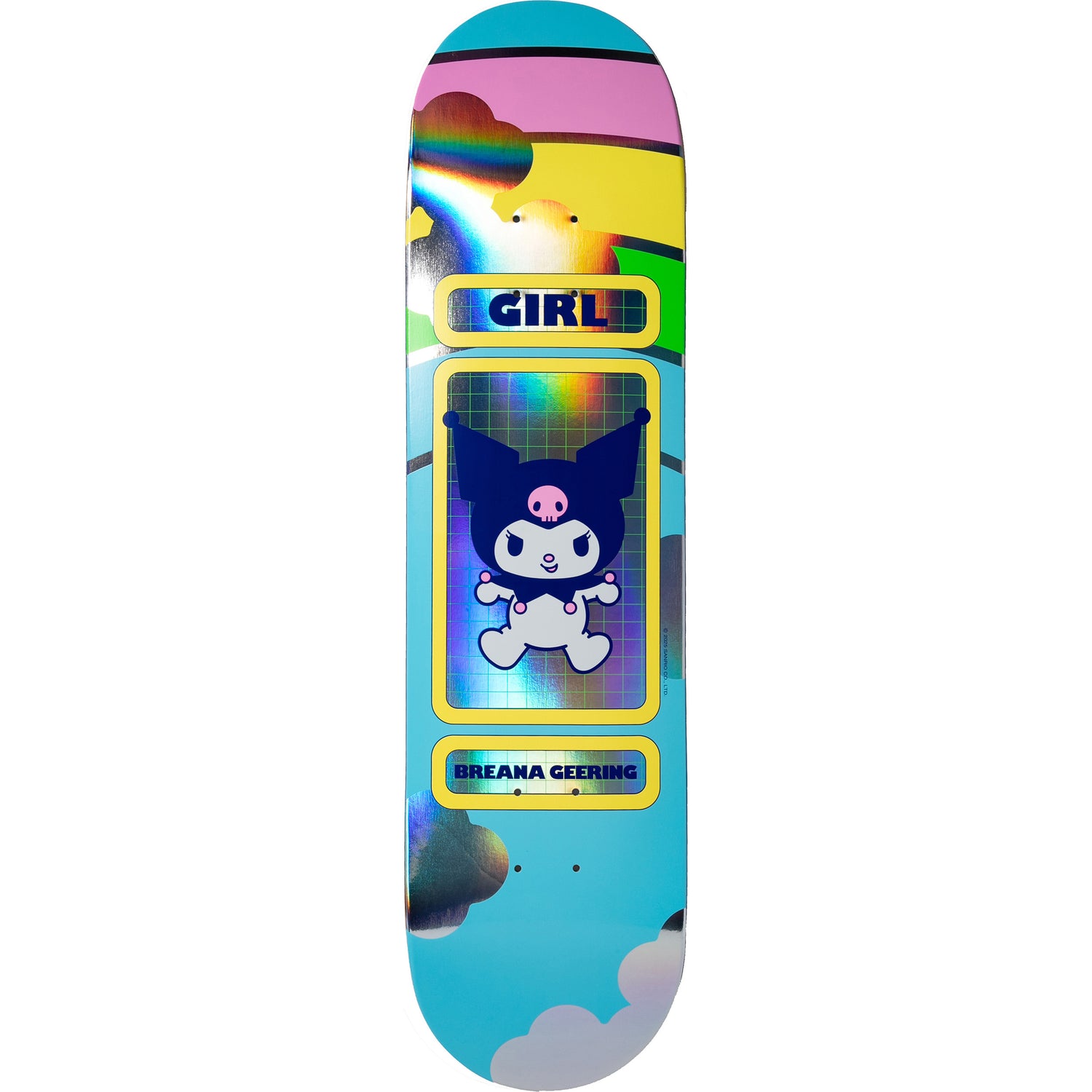 Girl Hello Kitty Rainbow Skateboard Deck - Geering 8"