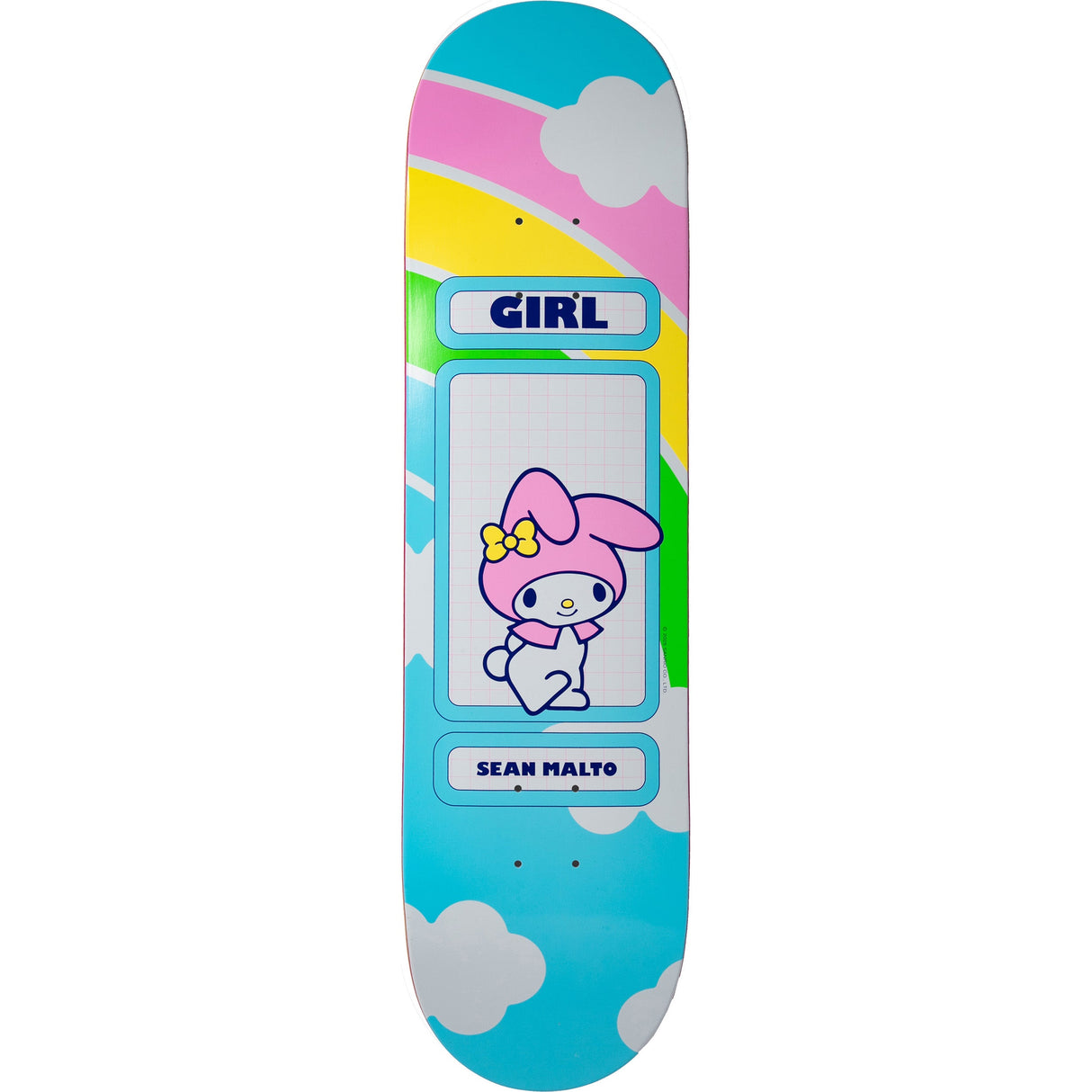 Girl Hello Kitty Rainbow Skateboard Deck - Malto 8.25"