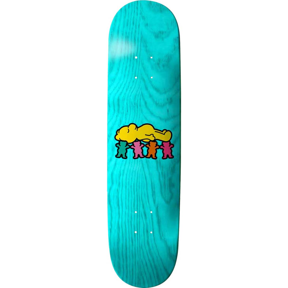 Grizzly Sleepy Time Skateboard Deck - Blue 7.75"